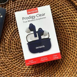 Aiwa Prodigy Clear True Wireless Black Earphones New in Box